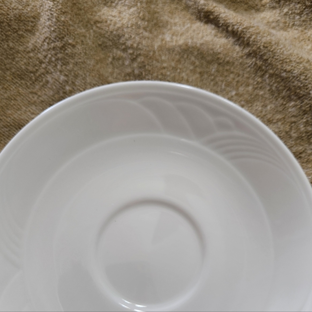 Lenox Snowdrift Solid White Saucer Vintage Made in USA - Picture 9 of 12